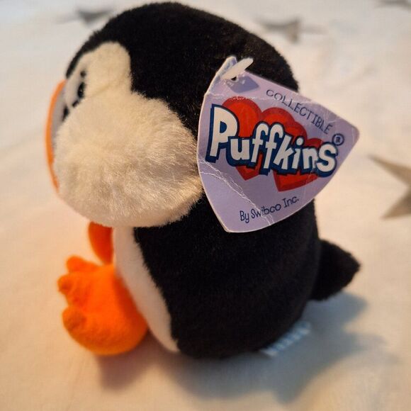 Vintage Swibco PUFFKINS, Lot of 3 Flo Flamingo, Puddles Duck, Poppins Penguin - Picture 11 of 15